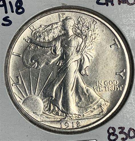 1918-S Walking Liberty Half Dollar, CH AU (6386) - For Sale, Buy Now ...