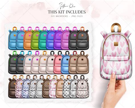 Backpacks Clip Art, Bags Clipart, Briefcases PNG, School - Svetlana Kleine