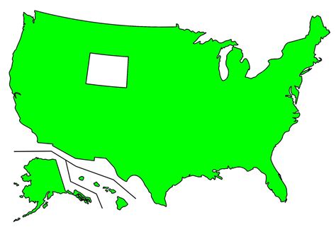 Usa Map Without States