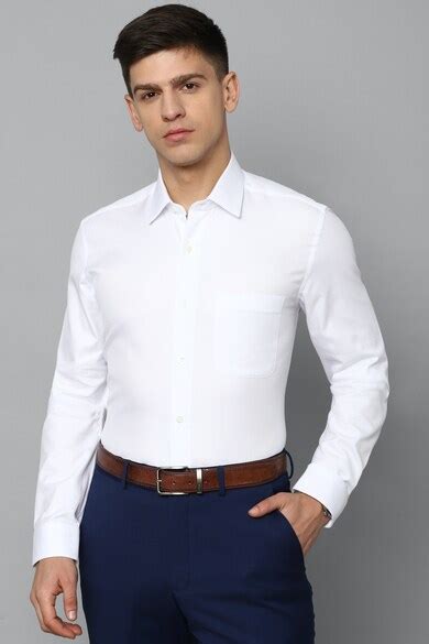 Buy Men White Slim Fit Textured Full Sleeves Formal Shirt Online ...