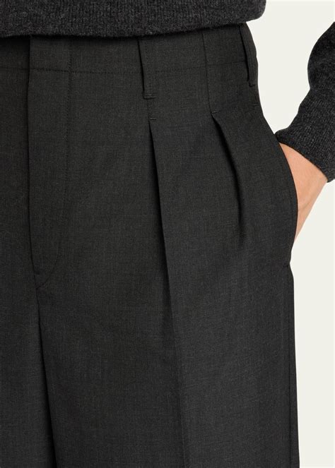 LEMAIRE Men's Double-Pleated Pants - Bergdorf Goodman