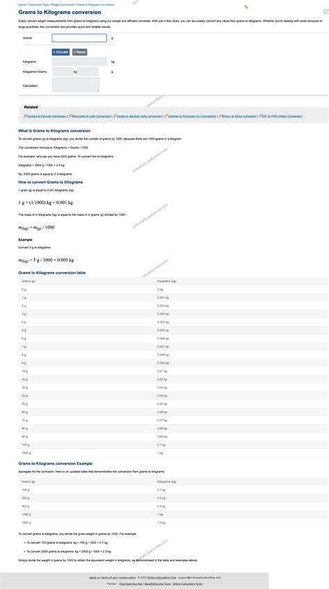 42683 Grams to Kilograms | محول الجرامات إلى الكيلوجرامات - CalculatorFree
