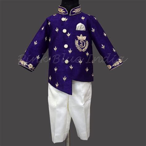 Indian Prince Style Purple Silk Jacket