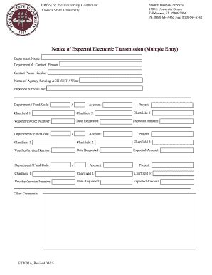 Fillable Online controller vpfa fsu Procedures Preparing the Notice of ...