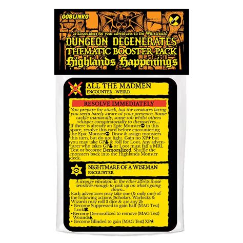Buy Dungeon Degenerates - Highlands Happenings Booster Pack - Goblinko ...