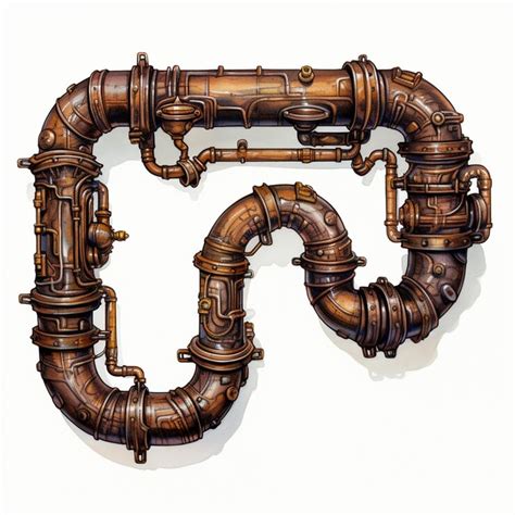 There is a drawing of a pipe with a number 5 on it generative ai ...