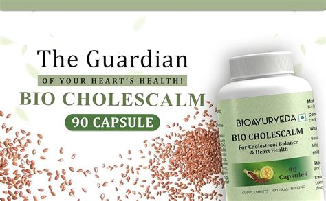 Buy BIOAYURVEDA Bio Cholescalm Capsule for Cholesterol Balance and ...
