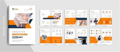 Orange color company profile design professional abstract shape ...