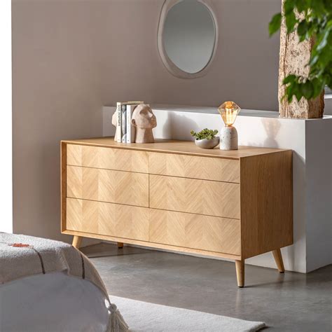 Gallery Milano Oak 6 Drawer Chest of Drawers | Costco UK