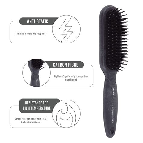 Janeke Professional Anti-Static Carbon Fibre Range Hair Brush 22cm ...