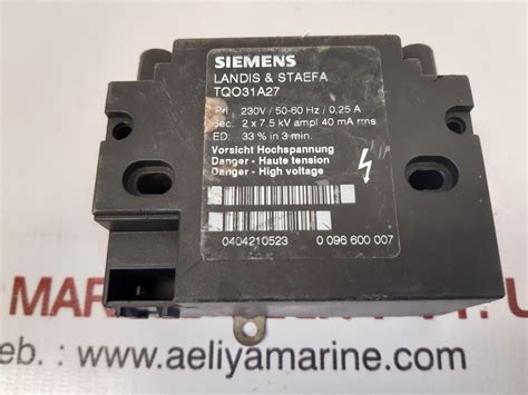 Siemens tqo31a27 ignition module – Aeliya Marine Tech