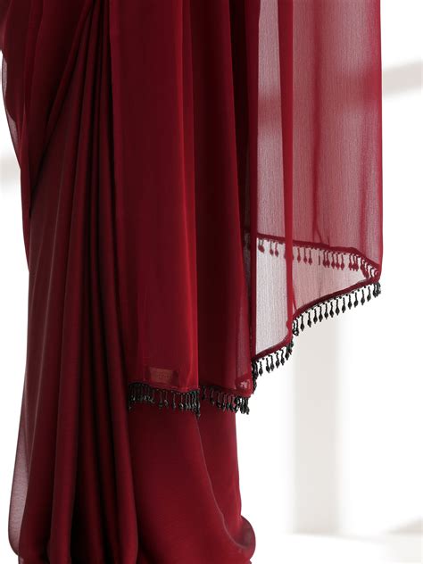 Fatal Rouge Butter Chiffon Saree