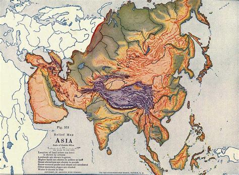 Physical Map of Asia 的图像结果
