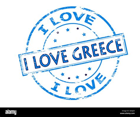 Rubber stamp with text i love Greece inside, vector illustration Stock ...