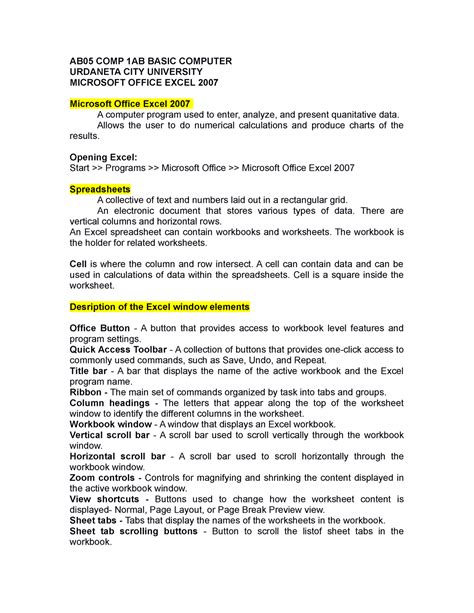 Image result for Basic Computer MS Exel