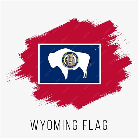 Premium Vector | USA State Wyoming Vector Flag Design Template. Wyoming ...