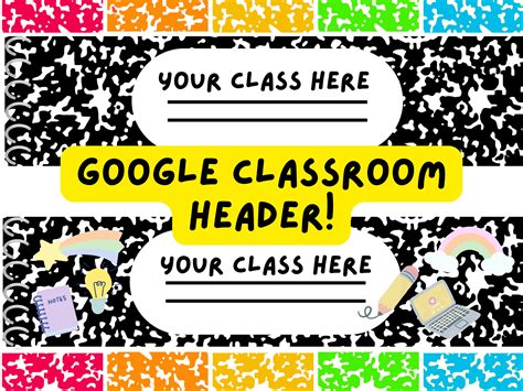 Google Classroom Composition Header - Custom Rainbow Stream Banner ...