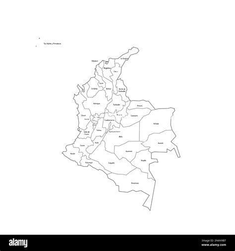 Colombia political map of administrative divisions - departments and ...