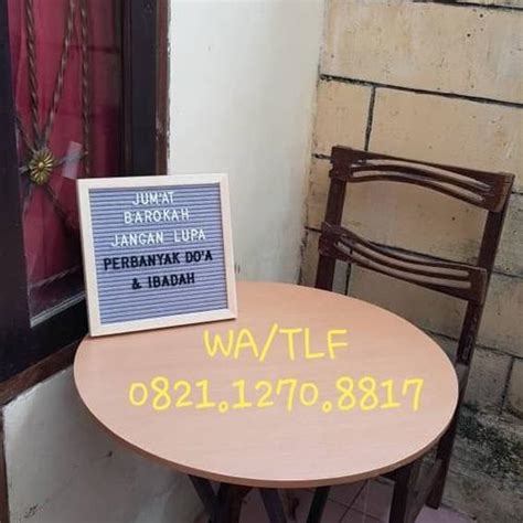 Jual meja lipat bundar dia 60 cm/meja caffe/meja resto/meja warung ...