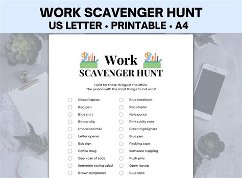 Scavenger Hunt Ideas In Office at Lawrence Melson blog