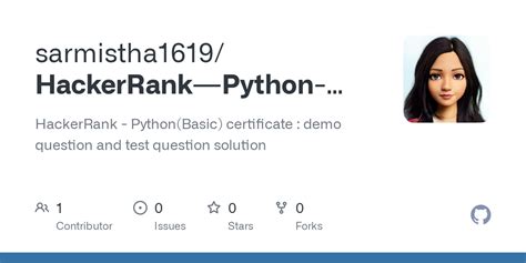Python Basic HackerRank Solution 的图像结果