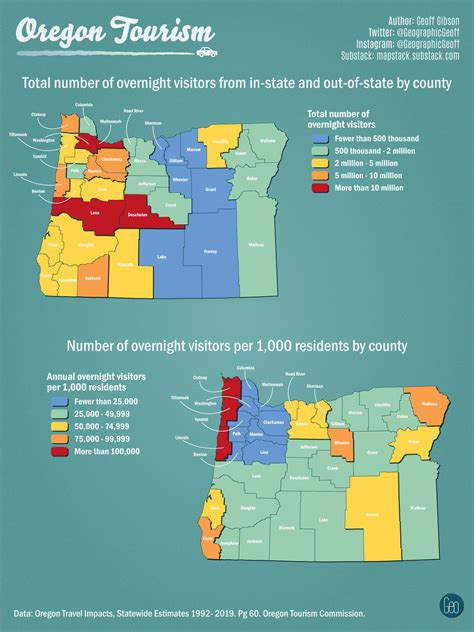 I was making some maps on Oregon tourism to see which counties over ...