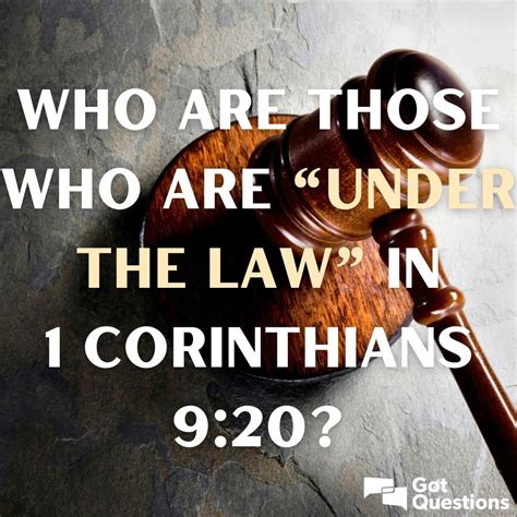 Who are those who are “under the law” in 1 Corinthians 9:20 ...