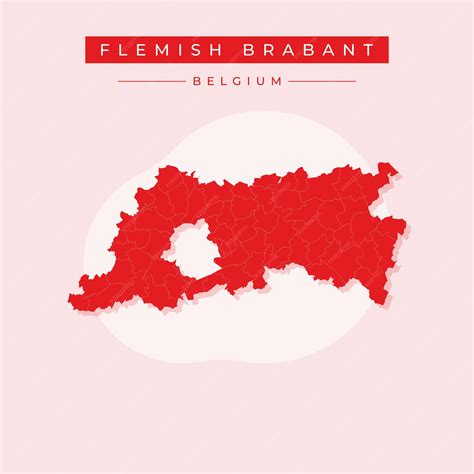 Premium Vector | Vector illustration vector of flemish brabant map belgium