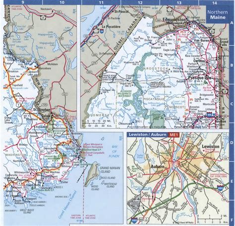 Maine detailed road map.Map of Maine with cities and highways
