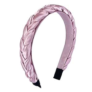 Nnr Premium Satin Silk Braided Hair Bands For Girls And Women, Pack Of ...