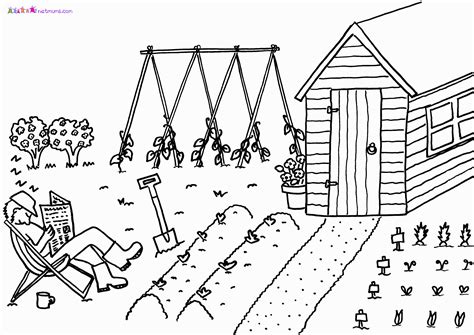 Garden Coloring Page Images For Kids - Coloring Home
