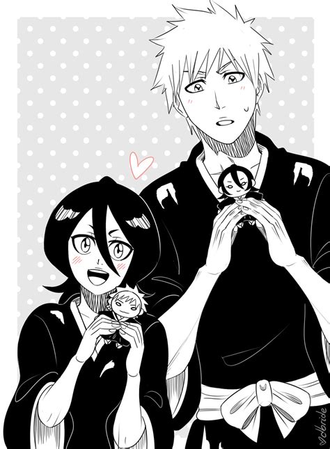 kuchiki rukia and kurosaki ichigo (bleach) drawn by dangerousbride ...