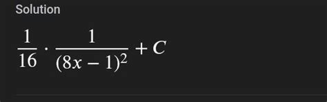 (v) (1 - 8x)^-3 integrate - Brainly.in