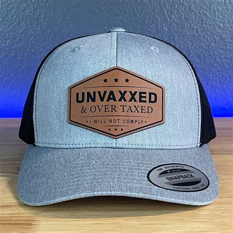 UNVAXXED & OVER TAXED Leather Patch Hat – VividEditions