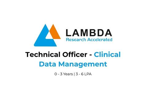 Clinical Data Management Jobs – Lambda Therapeutic Research Hiring ...