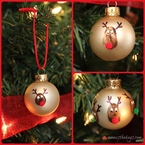 Thumbprint Reindeer Ornaments