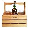 Buy Craftman Beer Wine Serving Caddy with Glass Holder & Chakhna Pocket ...