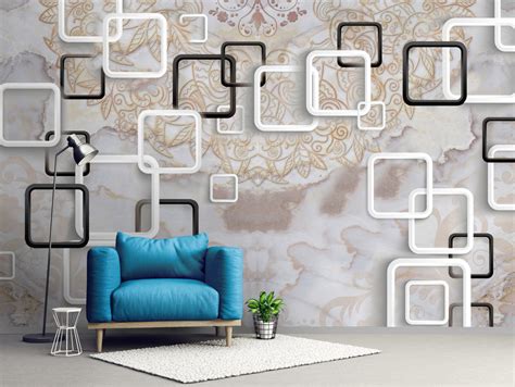 3D Square Shaped Customised Wallpaper – Myindianthings