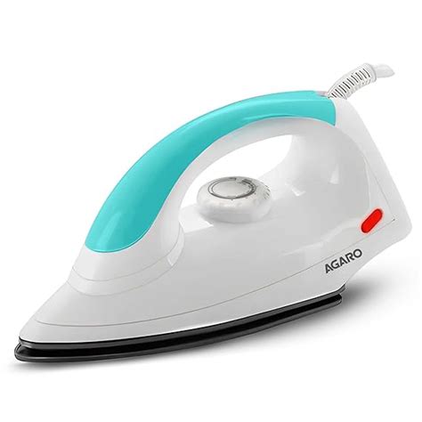 Buy AGARO Grand Electric Dry Iron, 1000W, Non- Stick Coated Sole Plate ...