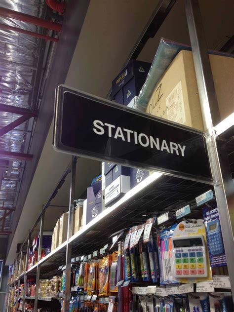 Stationary Or Stationery