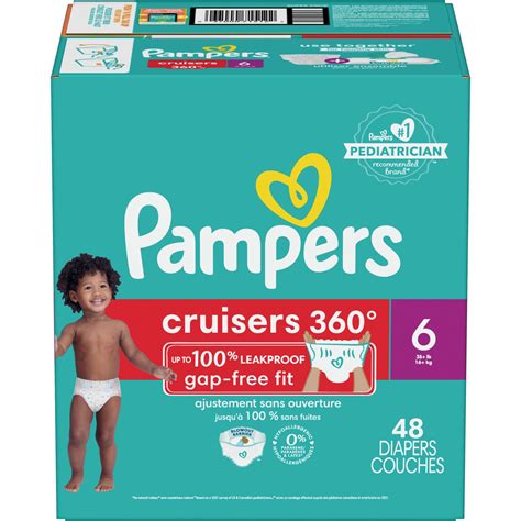 Pampers Cruisers 360 Diapers Size 6 for Active Babies with Leak ...