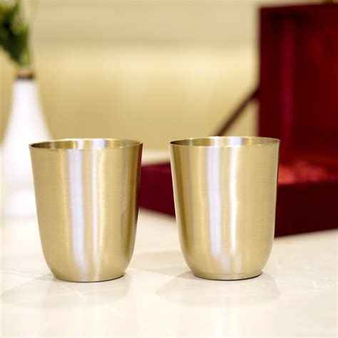 Bronze / Kansa Glasses with Velvet Box – Velan Store
