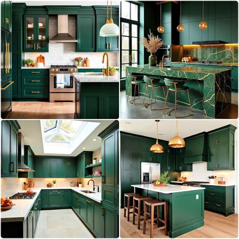 25 Green Kitchen Cabinets With Black Countertops To Try