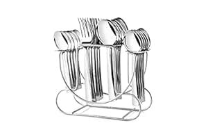 SHAPES Feast Premium Silver Stainless Steel Cutlery Set - 24 Pieces ...