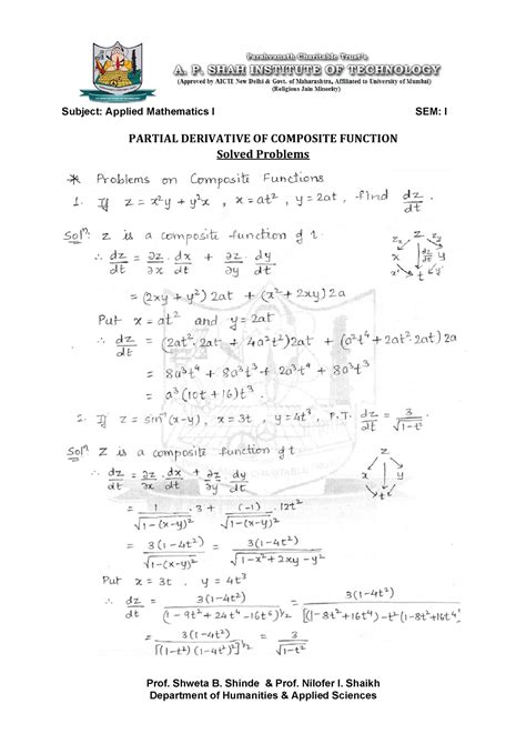 3. Partial Derivatives of Composite Functions - Solved Examples ...
