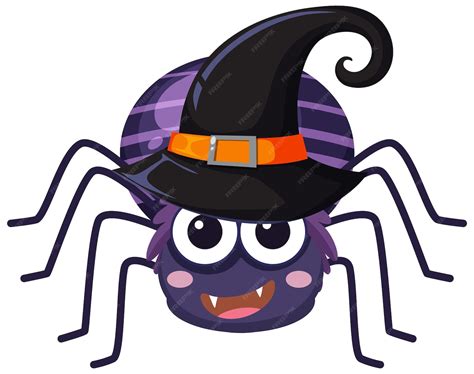 Premium Vector | Cute halloween spider cartoon on white background