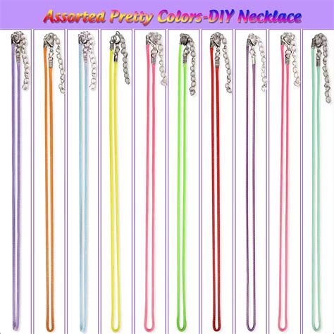 RC 59 Colourful leather chain 1.5mm (1 pc ) with silver clasp and exte ...