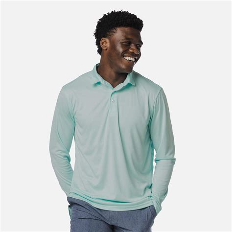 mens collarless golf shirts