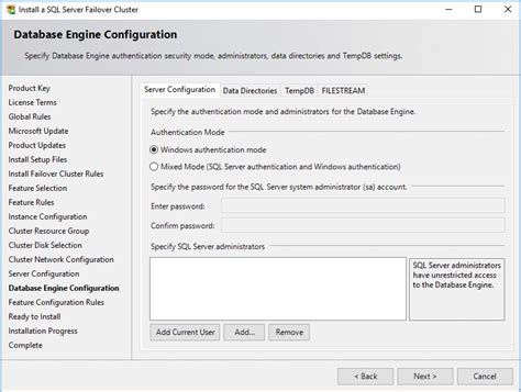 Image result for SQL Server Database Engine Configuration