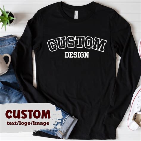 Custom Long Sleeve Shirt, Personalized Long Sleeve Shirt, Personalized Tee, Custom Printing Tee ...